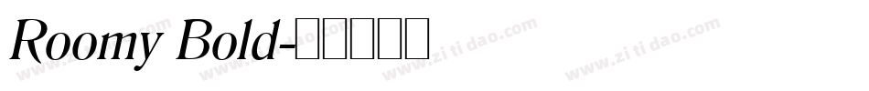 Roomy Bold字体转换